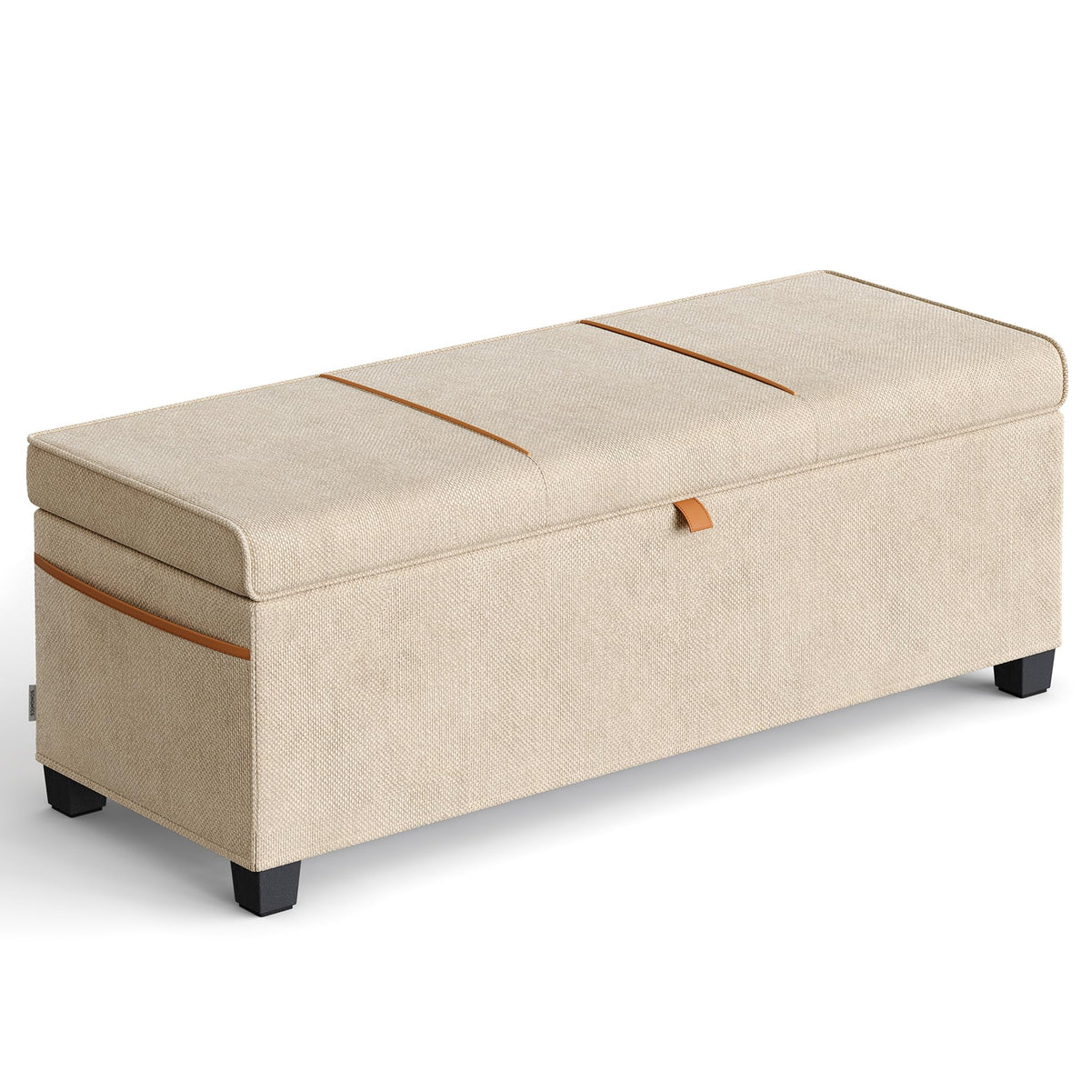 SONGMICS Storage Ottoman Bench, Foot Rest with Legs, Load up to 661.4 lb