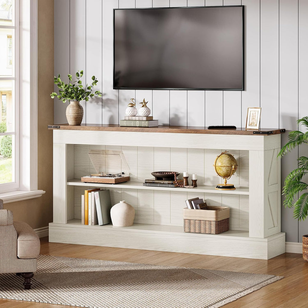 Tribesigns 63" Console Table, 3-Tier Entryway Table with Storage Shelves