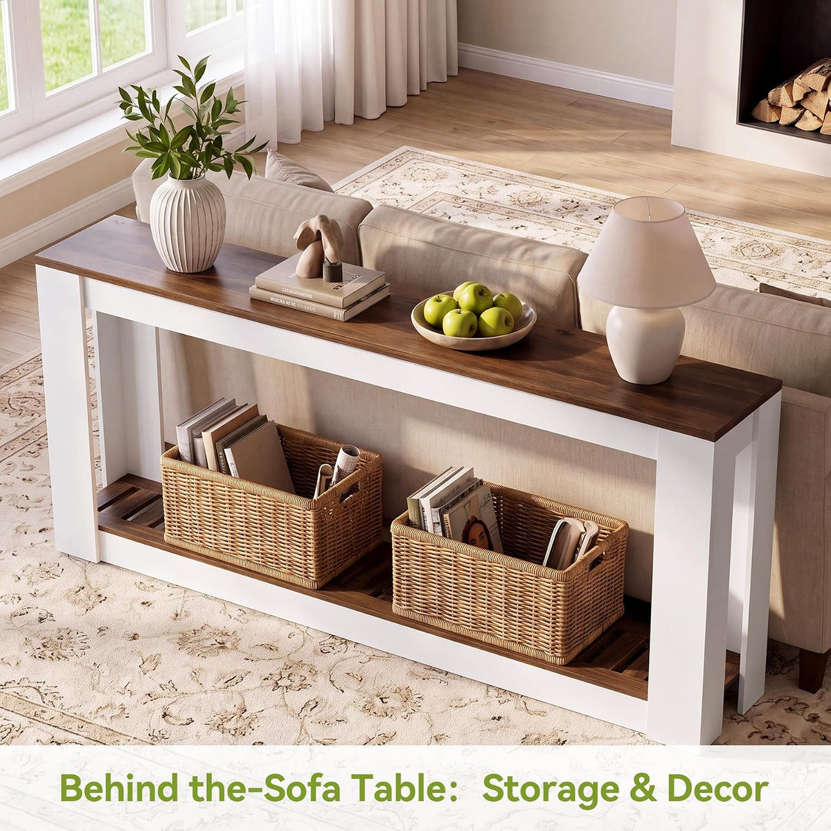 LITTLE TREE 70.9" Long Narrow Console Table for Entryway