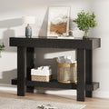 Console Table for Entryway, 47.2" Narrow Farmhouse Sofa Table Black