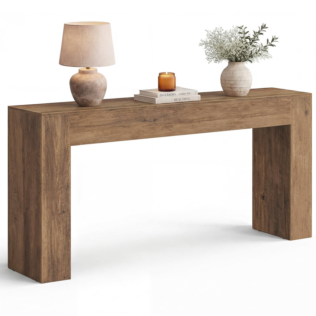 VASAGLE 63 Inches Entryway Table, Thick Tabletop Console Table, Farmhouse