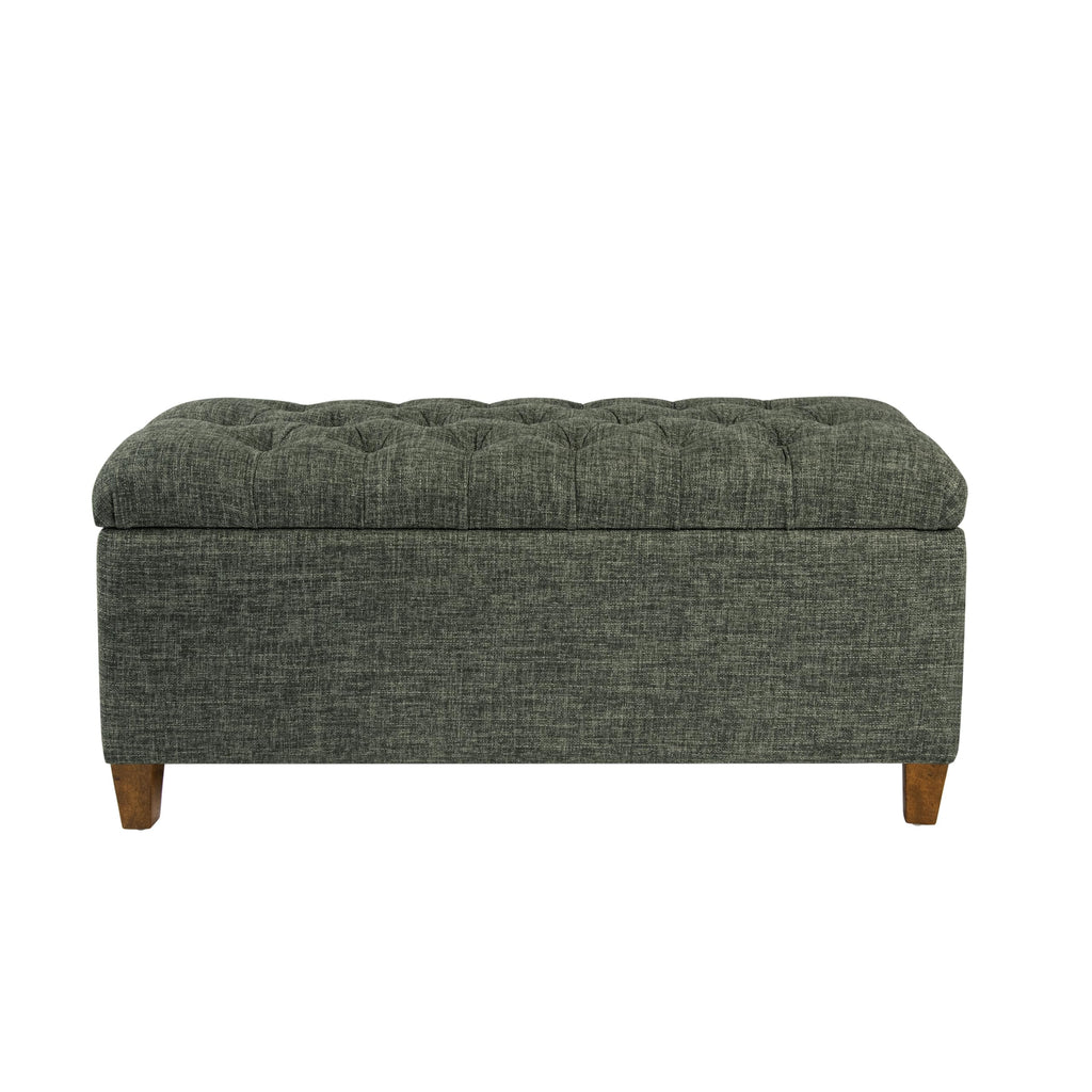 HomePop 36" Decorative Storage Bench - Antiqued Blue
