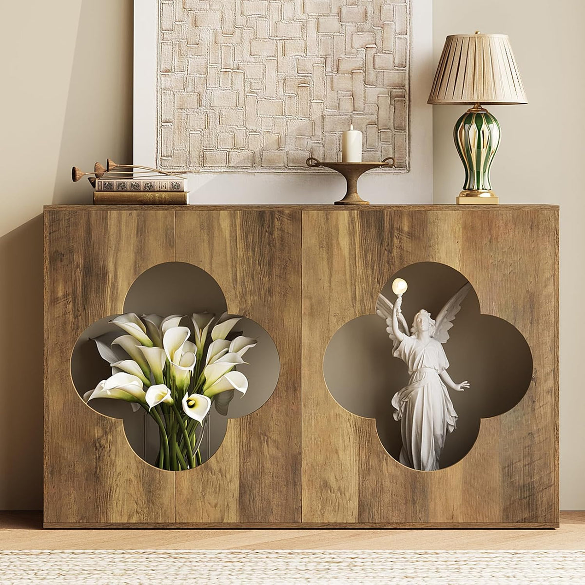 Tohomeor Arched Elegant Entryway Console Table