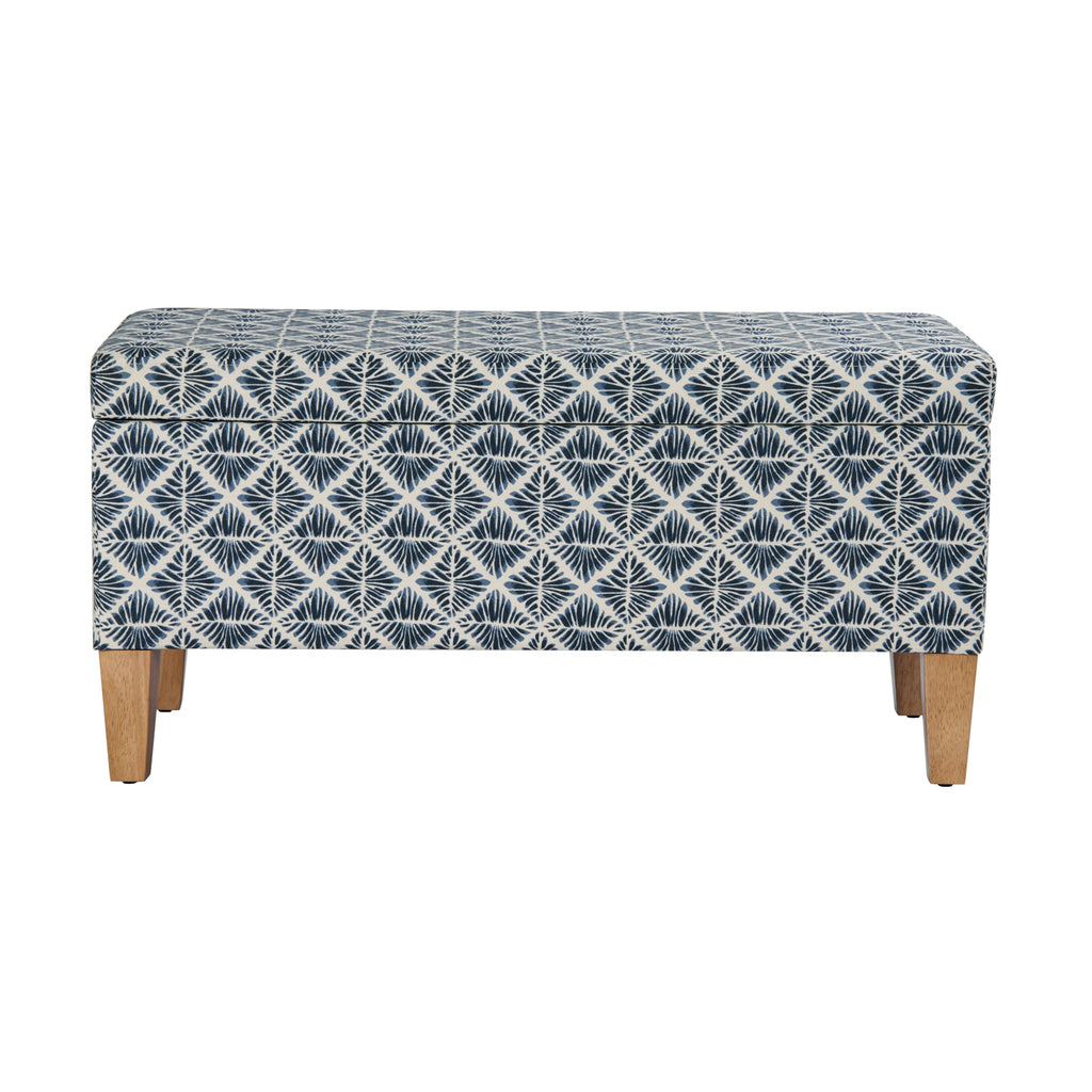 HomePop 36" Decorative Storage Bench - Antiqued Blue