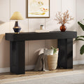 Tribesigns 63-Inch Long Console Table, Wooden Rectangular Sofa Table Behind The Couch, Farmhouse Entryway Table for Entrance, Hallway, Living Room (Mix Brown)