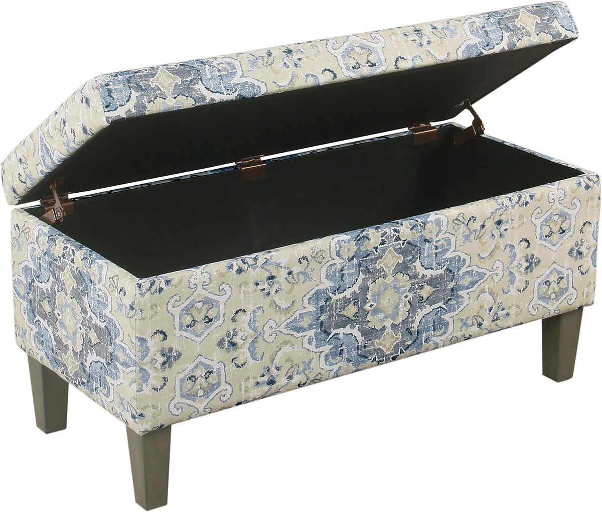 HomePop 36" Decorative Storage Bench - Antiqued Blue