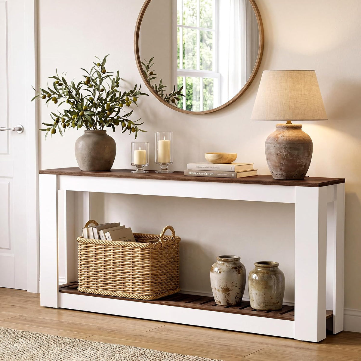 LITTLE TREE 70.9" Long Narrow Console Table for Entryway