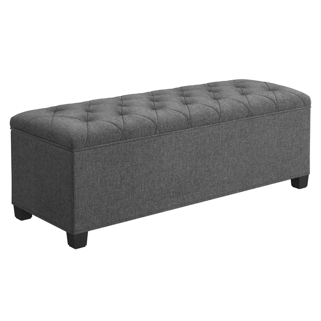 SONGMICS Storage Ottoman Bench, Foot Rest with Legs, Load up to 661.4 lb