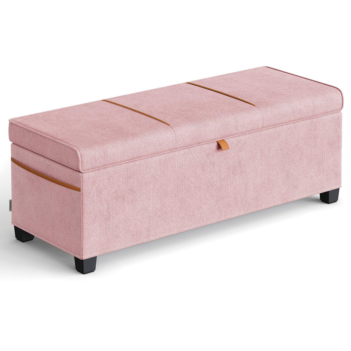SONGMICS Storage Ottoman Bench, Foot Rest with Legs, Load up to 661.4 lb
