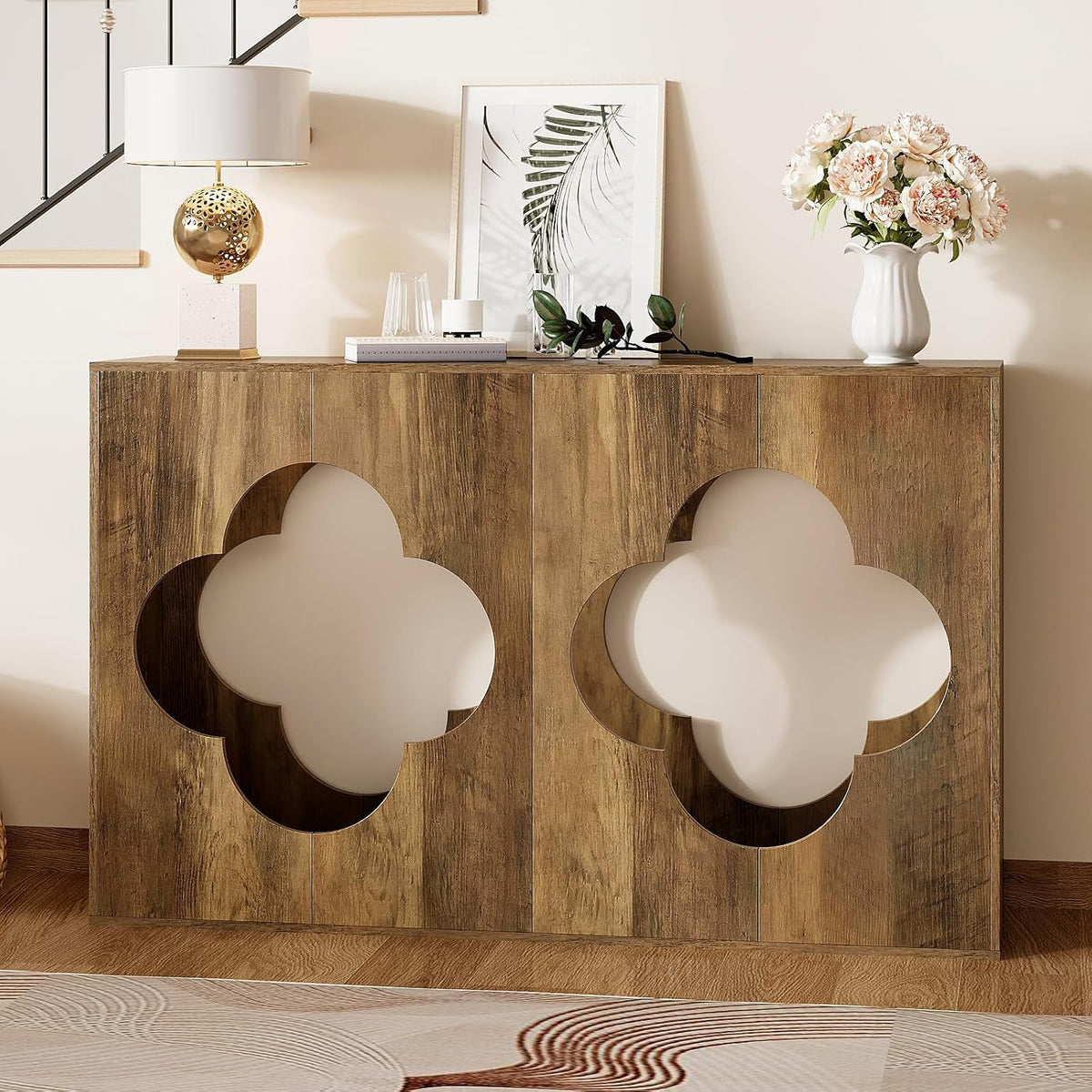 Tohomeor Arched Elegant Entryway Console Table