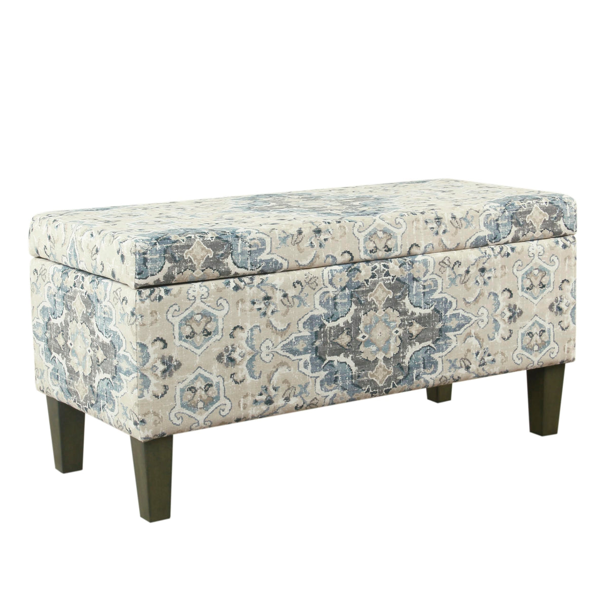 HomePop 36" Decorative Storage Bench - Antiqued Blue