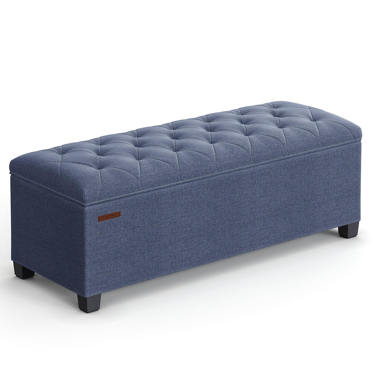 SONGMICS Storage Ottoman Bench, Foot Rest with Legs, Load up to 661.4 lb