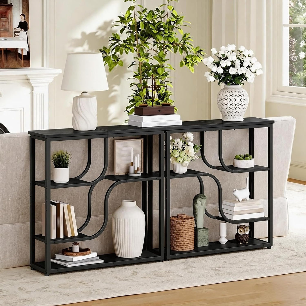 HOOBRO 29.5" Console Table, 5-Tier Narrow Entryway Table, Sofa Table
