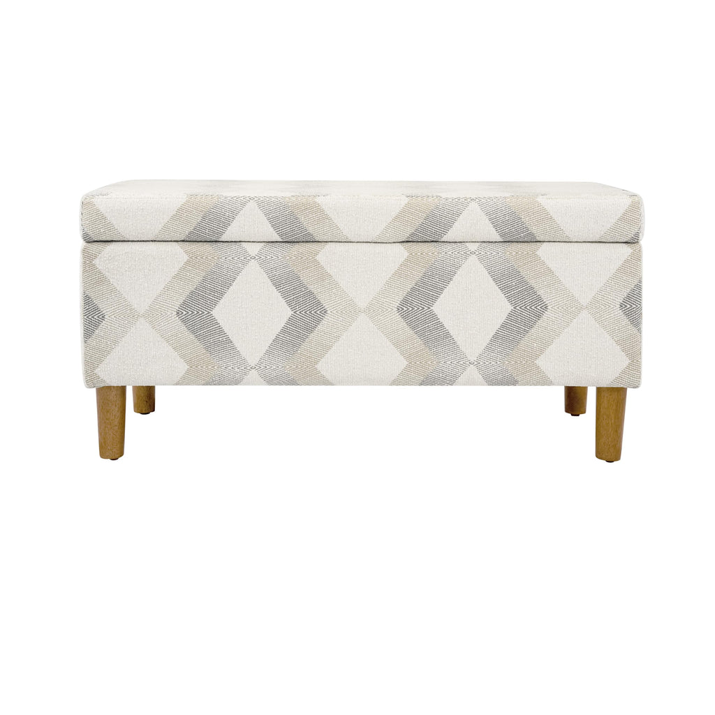 HomePop 36" Decorative Storage Bench - Antiqued Blue