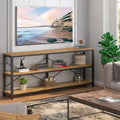 Sofa Table, 3 Tiers TV Stand 70.8 Inches Console Table Extra Long with Storage Shelves for Living Room, Entryway