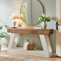 60" Entryway Table with Drawer Wooden Hallway Table with Heavy Duty Base
