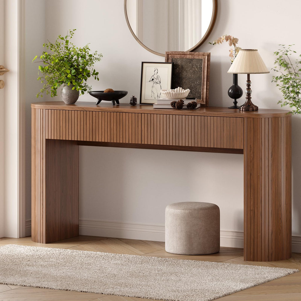 ONBRILL 63 Inch Console Table with 2 Drawers, Entryway Tables with Storage