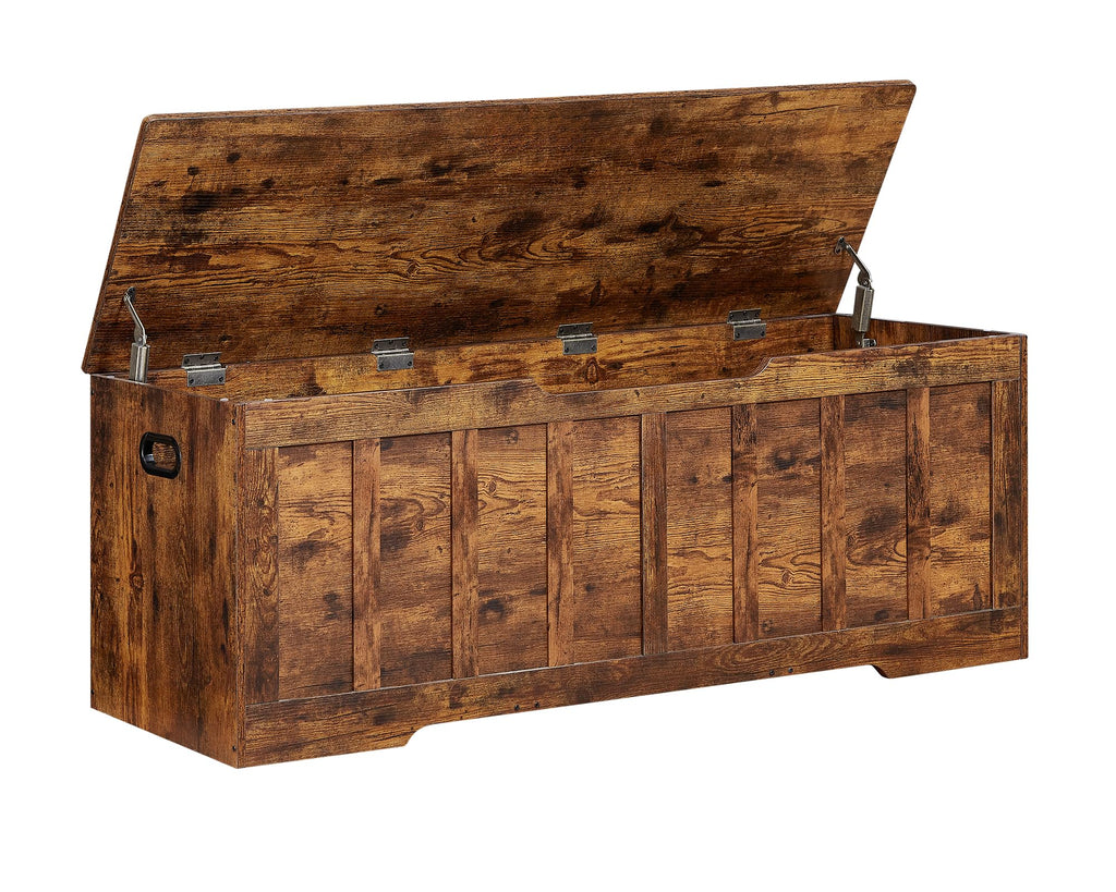 VANKILEY 51.2" Storage Chest Extra Large,Wooden Storage Bench(Espresso)