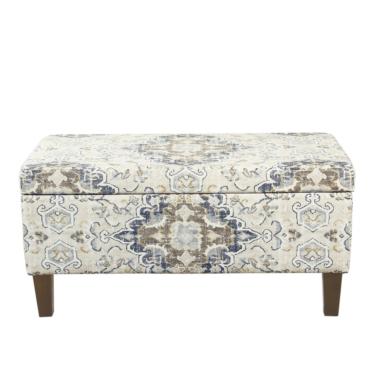 HomePop 36" Decorative Storage Bench - Antiqued Blue