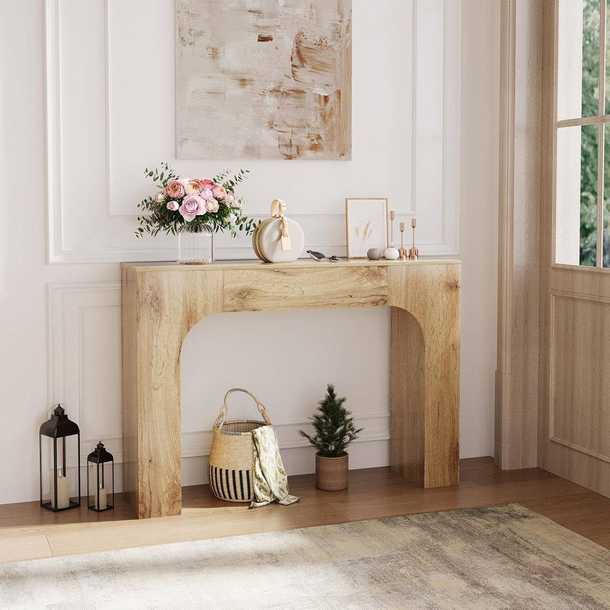 47" Long Console Table,Narrow Entryway Table, Wood Sofa Table Behind The Couch,TV Stand,Farmhouse Entry Way Tables for Entrance,Hallway,Foyer,Living Room