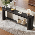 70" Console Table for Entryway, Narrow Long Sofa Table Behind Couch, Wood Couch Table with Open Storage, Easy Assembly Entryway Table for Living Room, Hallway, Foyer, Couch, Black